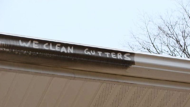 Pressure Wash Gutters