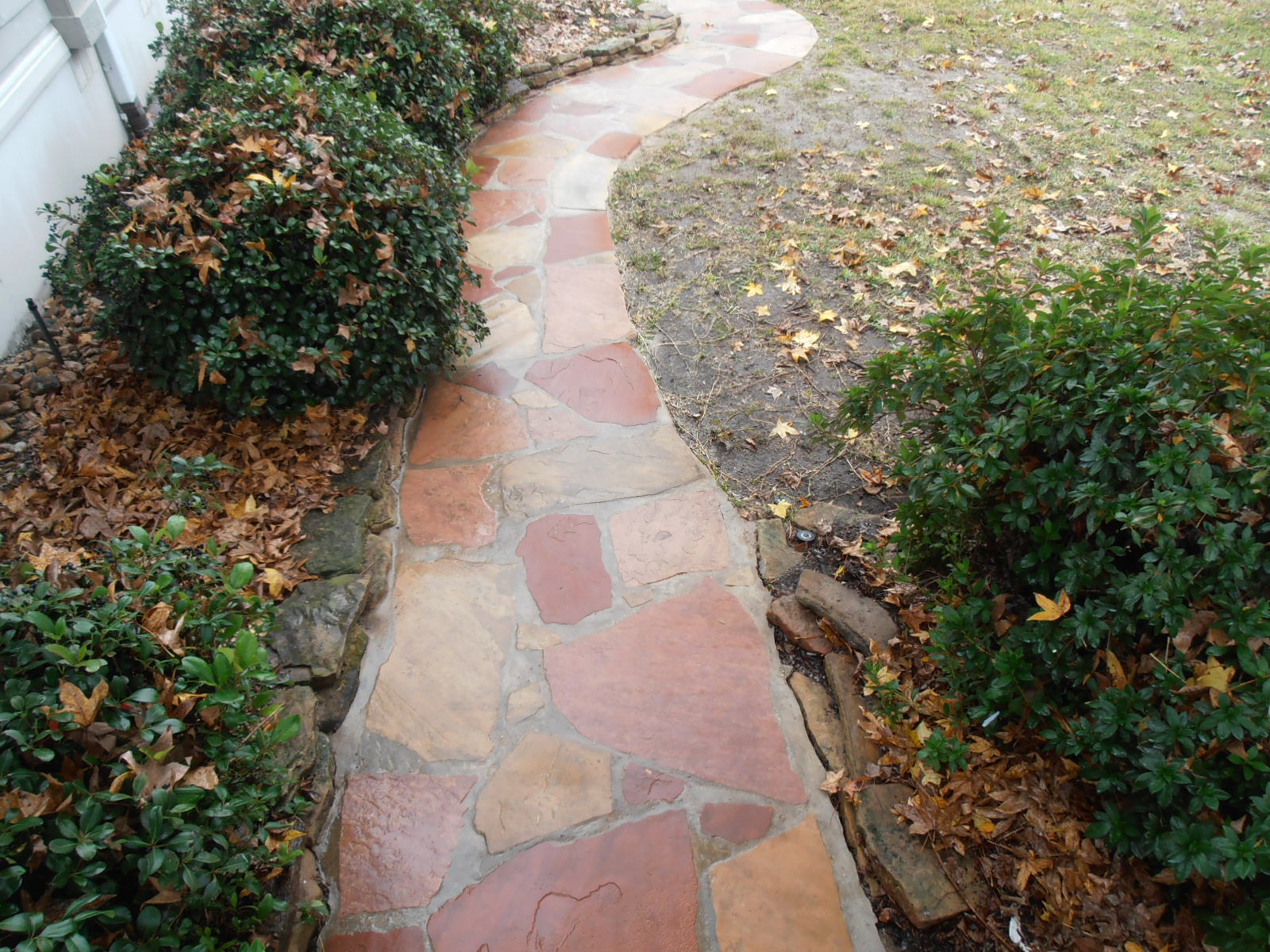 clean stone walkway